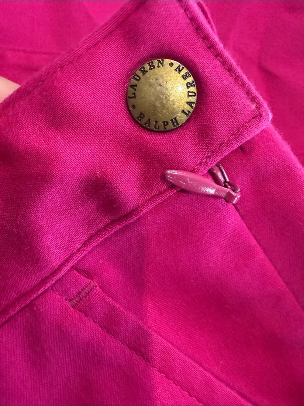Ralph Lauren Hot Pink Straight-Leg Pants